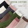 Sock stall, one-piece consignment, double-needle mid-calf socks, women's spring and autumn versatile, color-blocked casual women's long calf socks, women's socks, solid-color cotton socks, one-piece consignment details Picture